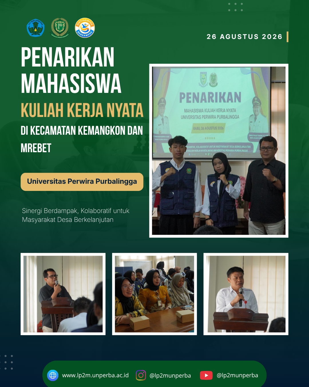 UNPERBA Tarik Mahasiswa KKN di Kecamatan Kemangkon dan Mrebet